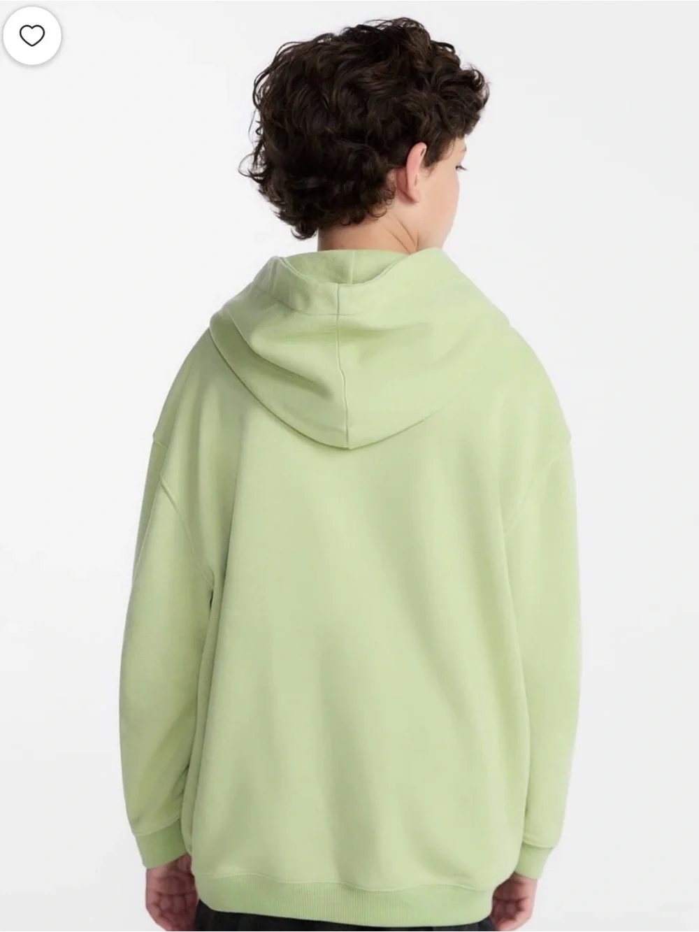 Boys fleece pullover Light Green Hooded Sweater